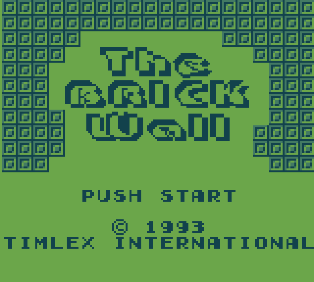 The Brick Wall Title Screen